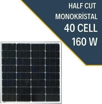 LEXRON 160W HALF CUT MONOKRİSTAL GÜNEŞ PANELİ