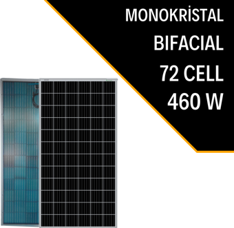 LEXRON 460W BIFACIAL MONOKRİSTAL GÜNEŞ PANELİ