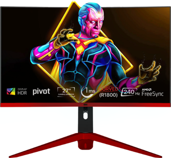 Dragos VISION V27240 27 İnç 1Ms 240Hz DP Hdmi FHD Curved Pivot Hoparlörlü Pro Gaming Monitor