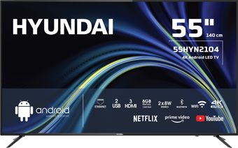 HYUNDAI 55HYN2104 4K Ultra HD 55\" 140 Ekran Uydu Alıcılı Android Smart LED TV