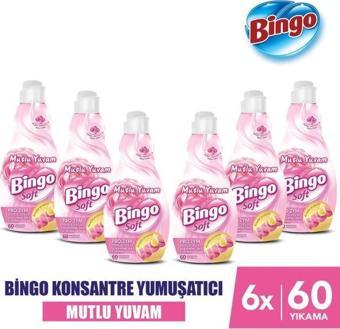 Bingo Soft Konsantre Çamaşır Yumuşatıcısı Mutlu Yuvam 1440 ml X 6 Adet