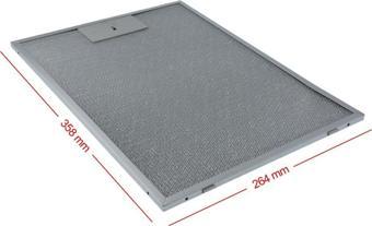Universal Davlumbaz Metal Yağ Filtresi, 26.4x35.8 cm