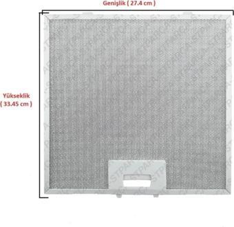 Termikel 3108 Caspia Ankastre Aspiratör Davlumbaz Yağ Filtresi (27,40cm X 33,45cm)