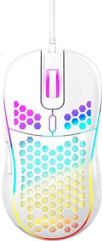 Valkyrie RGB Led Işıklı 6 Tuşlu 7200DPI Gaming Oyuncu Mouse Beyaz