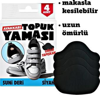 Ayakkabı Topuk Yaması Ayakkabı Tamir Yaması Sunni deri Kendinden Yapışkanlı-SİYAH