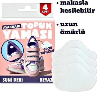 Ayakkabı Topuk Yaması Ayakkabı Tamir Yaması Sunni deri Kendinden Yapışkanlı-BEYAZ