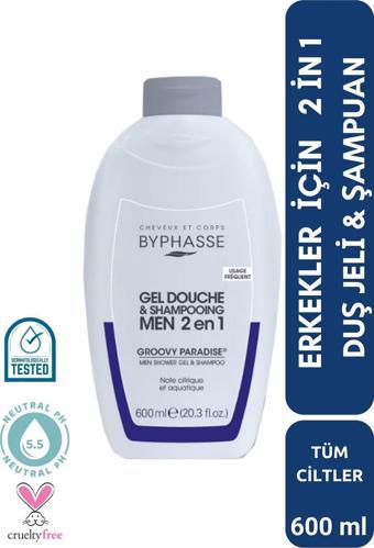 Erkekler İçin 2 İN 1 Duş Jeli & Şampuan Grovy Paradise For Men 600ml