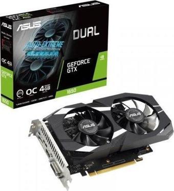 Asus Dual GeForce GTX1650 OC V2 DUAL-GTX1650-O4GD6-P-V2 4GB GDDR6 128Bit DX12 Gaming Ekran Kartı