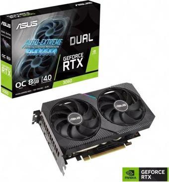 Asus Dual RTX3060 OC DUAL-RTX3060-O8G PCIe4 8GB DDR6 Ekran Kartı