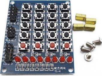 Emay Center 8 Led'li 4x4 Keypad Modül (YL-4 Matrix Keyboard Tuş Takımı)