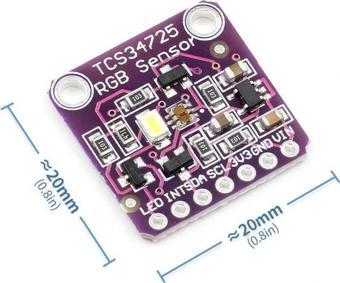 Emay Center TCS34725 Renk Sensör Modülü Color Sensor RGB Recognition