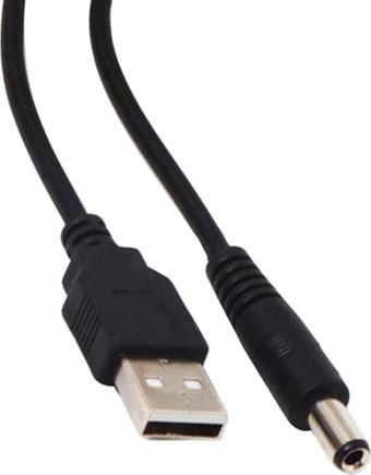 Emay Center Xc 135 Usb Erkek 5.5*2.5 Uç Adaptör Jacklı 80 Cm Kablo Usb to Adaptör