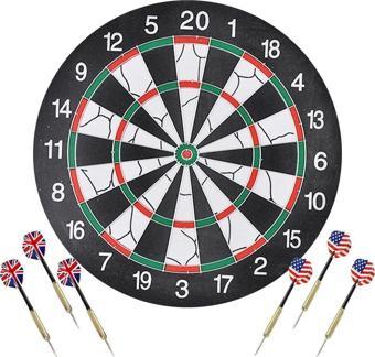 faial Xl Boy Dart Tahtası Seti 18 İnç Profesyonel Dart Seti + 6 Adet Dart Oku 18Gr