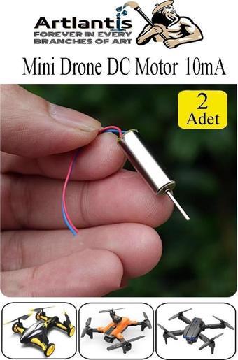 Drone Motoru Yüksek Hızlı 2 Adet Çekirdeksiz Dc Dron Motoru Güçlü Deney Okul Helikopter Uçak Mini Drone Motoru