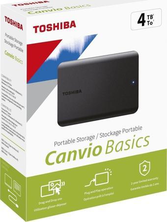 Toshiba 4tb Canvio Basic 2.5" Gen1 Siyah Hdtb540ek3ca Harici Harddisk