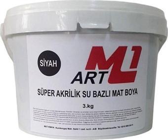 M1 Art Süper Akrilik Su Bazlı Mat Boya 3.Kg Ahşap Tuval Seramik Duvar Taş Hobi Dekor