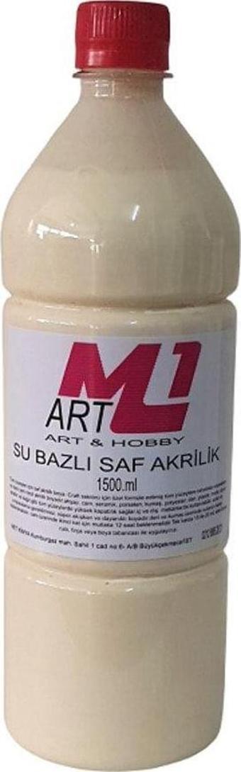 M1 Art Saf Akrilik Boya 1500.Ml 9 Renk Seçeneği, Ahşap, Tuval, Seramik , Duvar ,Taş