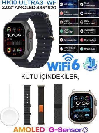 Qifit Watch Ultra 10  Hk10 Ultra 13 Wi-Fi Modelli Tiktok,Oyun,Gps Yapay Zeka Tüm Telefonlara Uyumludur