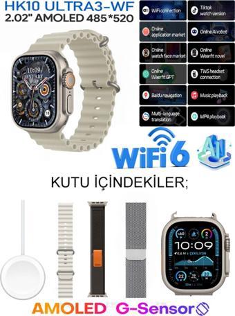 Qifit Watch Ultra 10  Hk10 Ultra 13 Wi-Fi Modelli Tiktok,Oyun,Gps Yapay Zeka Tüm Telefonlara Uyumludur