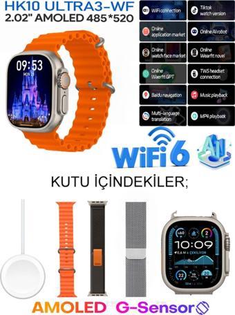 Qifit Watch Ultra 10  Hk10 Ultra 13 Wi-Fi Modelli Tiktok,Oyun,Gps Yapay Zeka Tüm Telefonlara Uyumludur