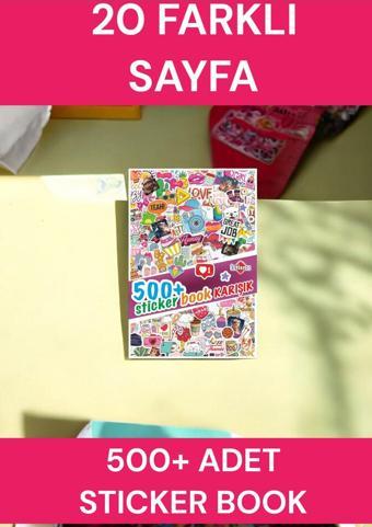 500 Adet 20 Sayfa Karışık Sticker Book Ajanda Bullet Journal Laptop Telefon Bavul Etiket Defteri