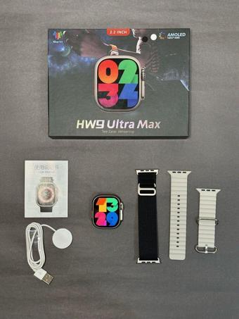 Qifit Watch 8 Ultra 49Mm Hw 9 Ultra Max Nfc Amoled Ekran 2.2" Kordon Hediyeli Akıllı Saat