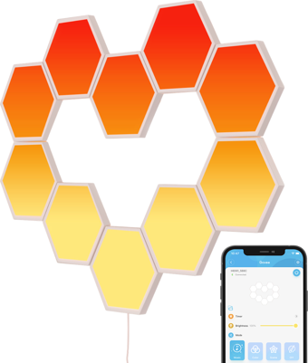 Glide Hexa Light Panels Altıgen Işıklı Paneller