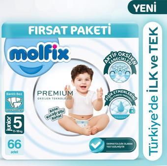 Molfix Premium Ultra Fırsat Paketi 5 Beden 66 Adet