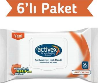 Activex Antibakteriyel Islak Mendil Aktif 56x6 336 Yaprak