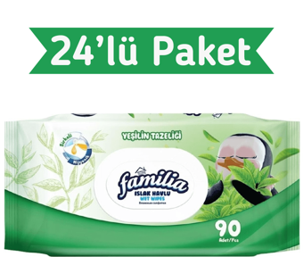 Familia Yeşilin Tazeliği Islak Havlu Mendil 90x24 2160 Yaprak