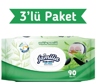 Familia Yeşilin Tazeliği Islak Havlu Mendil 90x3 270 Yaprak