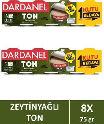 Dardanel Zeytinyağlı Ton Balığı 4x75 gr x2 Adet