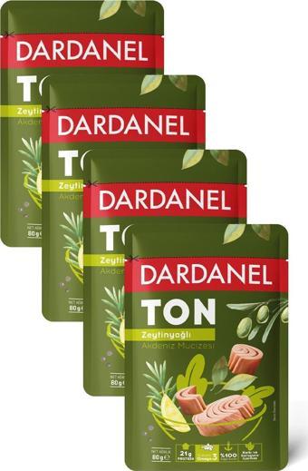 Dardanel Zeytinyağlı Ton Balığı Poşet 80 gr x 4 Adet