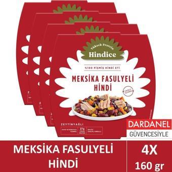 Hindice Aç Ye Hazır Yemek Meksika Fasulyeli Hindi 160 gr x4 Adet