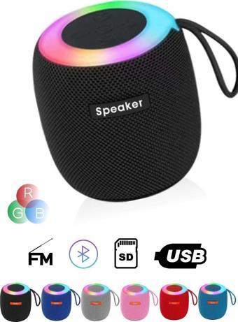 Favors Mini Rgb Işıklı Bluetooth Speaker Taşınabilir Ses Bombası Stereo Yüksek Kalite Hoparlör Ses Seviyesi