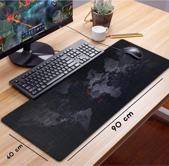 Favors Oyuncu Mouse Pad Dünya Haritası 90X40 Süper Hassas Yüzey Ve Altı Kaymaz Kauçuk Sağlam Dikişli