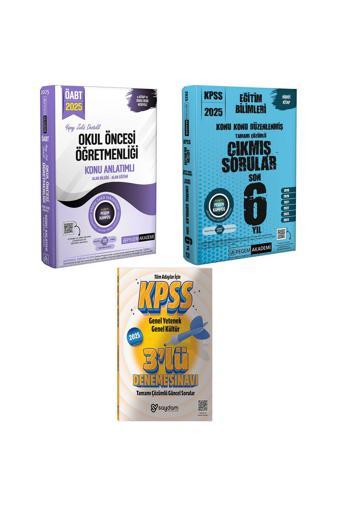 Pegem Akademi Yayıncılık 2025KPSS ÖABT Okul Öncesi Ö.Konu Anlatımı-2025 Çözümlü Çıkmış Sorular Son 6 Yıl-2025 GYGK 3Dnm - Pegem Akademi Yayıncılık