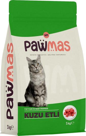 Pawmas Kuzu Etli Yetişkin Kedi Maması 1 kg