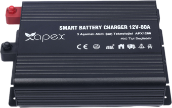 Apex 12V 80A Smart AC-DC Akü Şarj Cihazı 