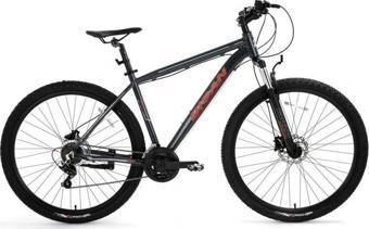 BİSAN ATLAS ERKEK DAĞ BİSİKLETİ 43CM HD 26 JANT 21 VİTES PARLAK GRİ KIRMIZI