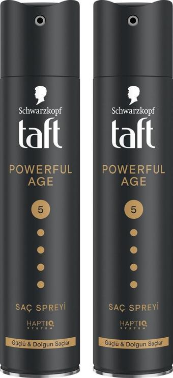 Taft Powerful Age Saç Spreyi 250ml - İnce ve Zayıflamış Saçlar İçin 2'li Set