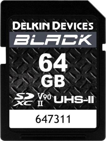 Delkin Devices 64Gb Black Uhs-Iı V90 Sdxc Memory Card 300 Mb/S