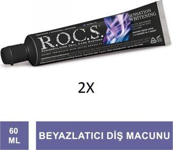 Rocs Sensation Whitening Beyazlatıcı Parlatıcı Diş Macunu 60Ml ( 2 Adet )