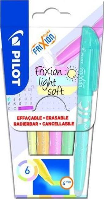 Pilot Frixion Light Soft Silinebilir Fosforlu Kalem 6 Renk