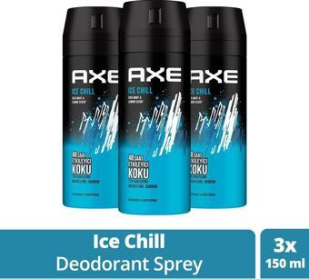 Axe Erkek Deodorant & Bodyspray Ice Chill 48 Saat Etkileyici Koku 150 Ml X3 Adet