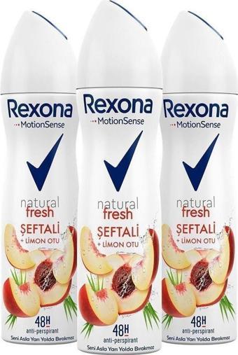 Rexona Natural Fresh Şeftali Ve Limon Otu Kadın Deodorant Sprey 150 Ml X3