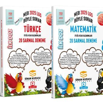 8.SINIF TÜRKÇE 20 SARMAL DENEME VE MATEMATİK 20 SARMAL DENEME - Sinan Kuzucu Yayınları