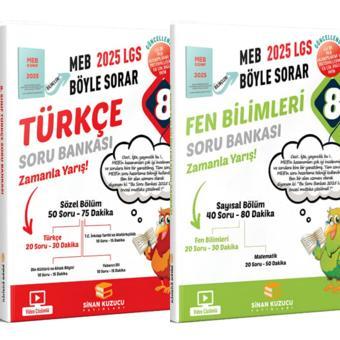 8.SINIF TÜRKÇE SORU BANKASI VE 8.SINIF FEN BİLİMLERİ SORU BANKASI SİNAN KUZUCU - Sinan Kuzucu Yayınları