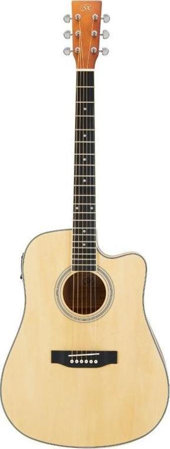 SX SD104CE Elektro Akustik Gitar (Natural)