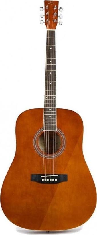 Sx SD104GBR Akustik Gitar (Parlak Kahverengi)